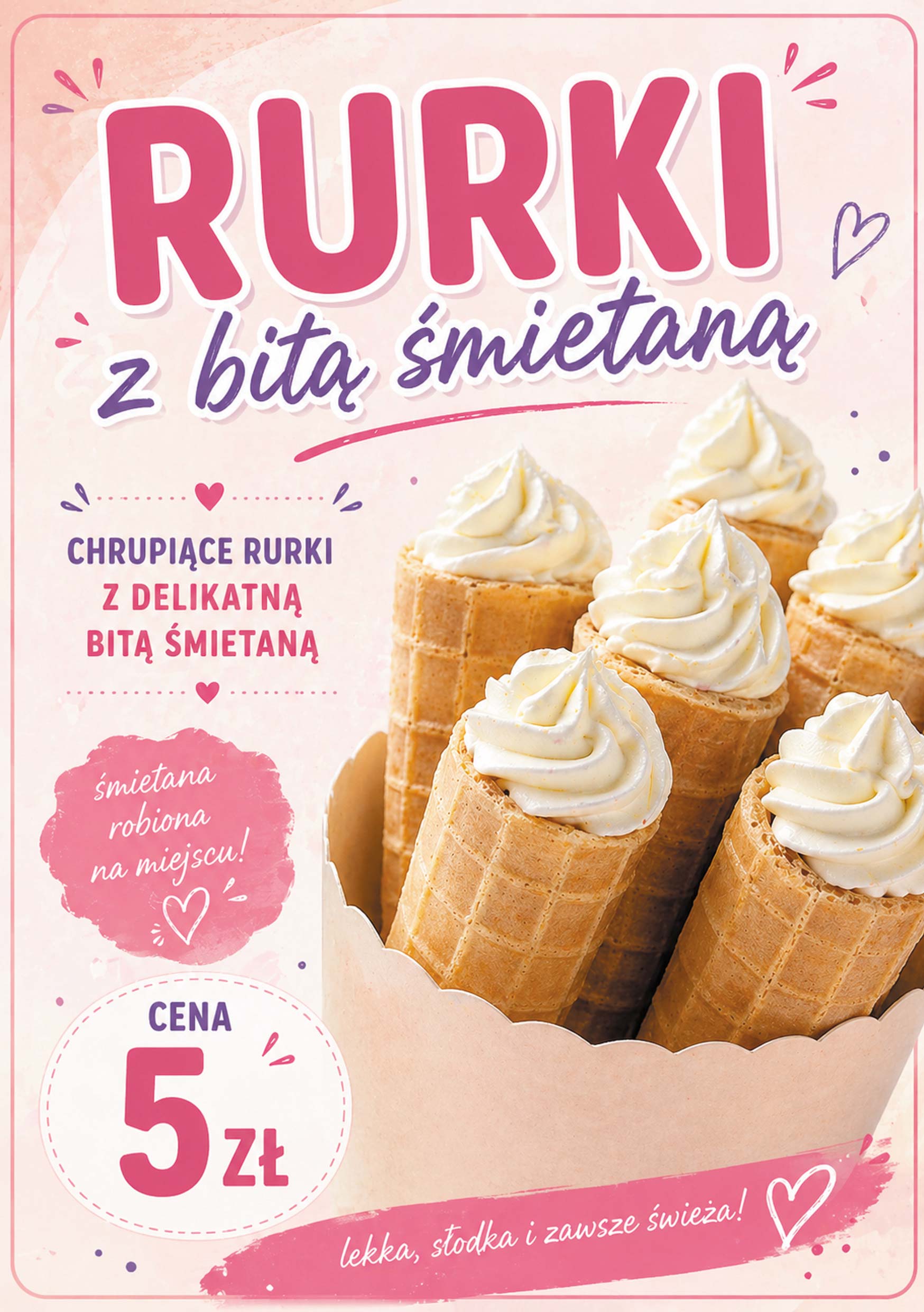 Rurki z bitą śmietaną